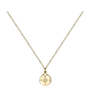 The Brave Collection gold plated compass necklace